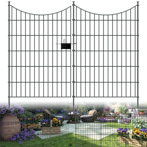 10‑Panel No‑Dig Garden Fence with Gate