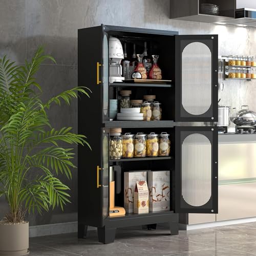 Black Kitchen Pantry Cabinet