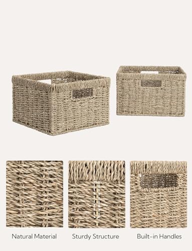 Wicker Storage Baskets for Shelves (2 Count)