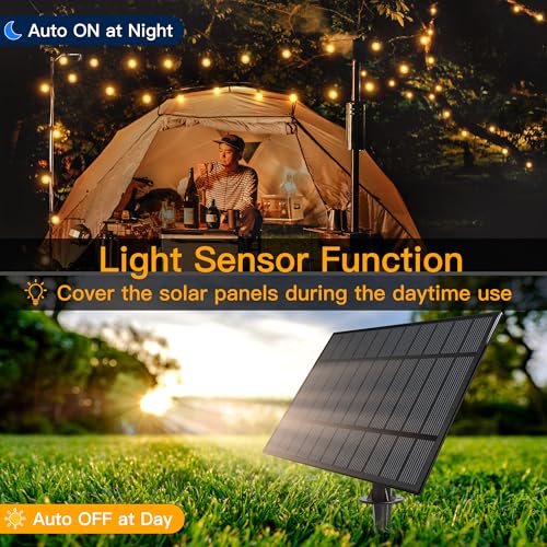 35FT 16 Bulbs Solar String Lights Outdoor Waterproof with Remote (35 Foot)