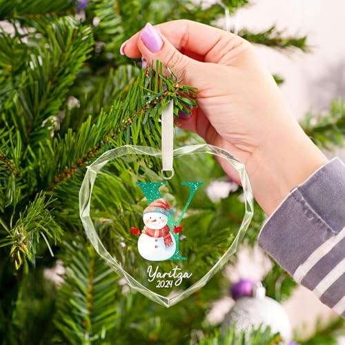 Personalized Christmas Ornaments with Initial Name
