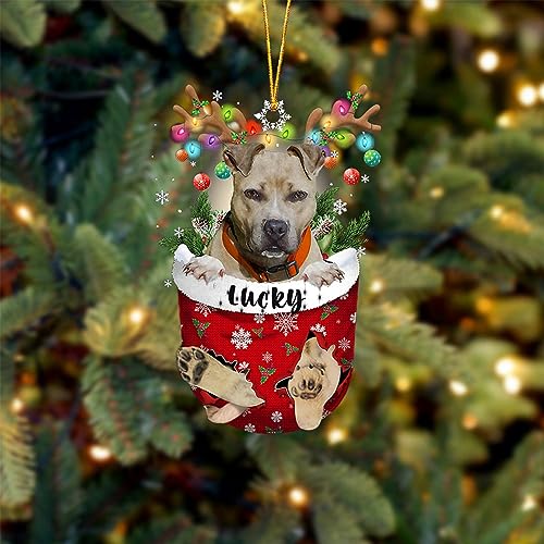 Pitbull 02 Dog Christmas Tree Ornament