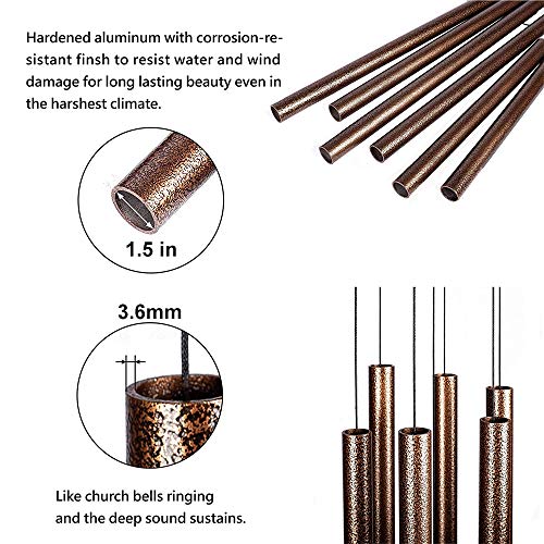 HOHIYA 50" Extra Large Outdoor Wind Chimes Deep Tone Aluminum