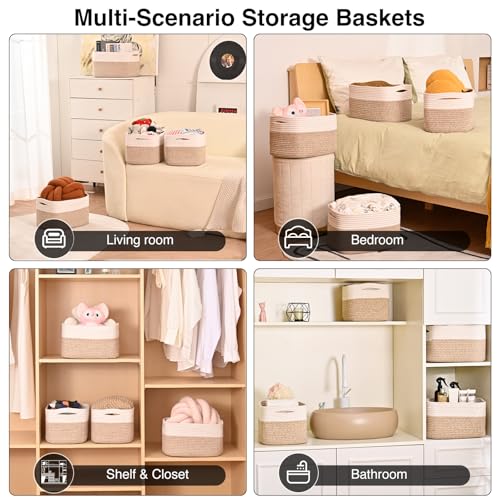 Storage Baskets for Shelves (4 Count)