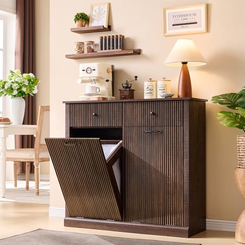 Double Tilt Out Trash Cabinet