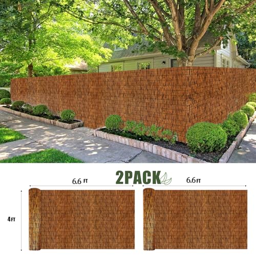 2 Pack Reed Bamboo Screen Fencing