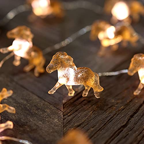 Fairy Pony String Lights Unique Decorative Light Horse Gifts for Girls Cute Lights 20LEDs 8ft Battery Operated for Birthday Horse Lover Xmas Thanksgiving Decor (8 Foot)