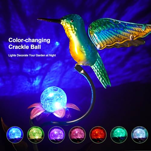 46 Inch Solar Hummingbird Lights