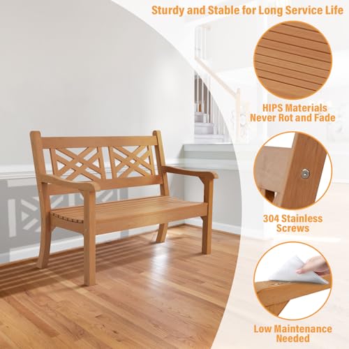 49" All Weather Poly Lumber Outdoor Garden Bench