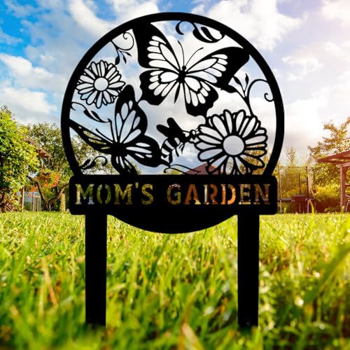 Personalized Butterfly Garden Metal Sign with Stake