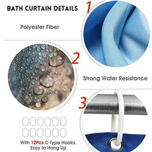 Halloween Decorations Shower Curtain Set with Non