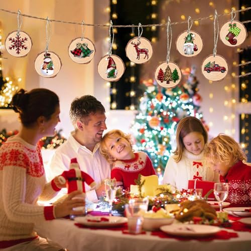 Wooden Christmas Tree Hanging Ornaments