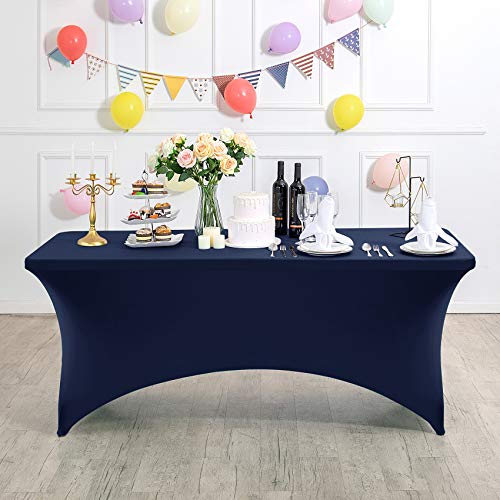 Spandex Table Cover for 4FT Table Universal Fitted Stretch Tablecloth for Party