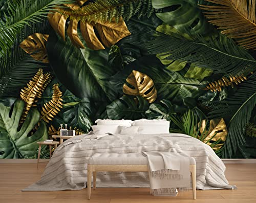 Tropical Wallpaper Jungle Banana Leaf Wall Mural Wallpaper for Living Room (94 Sq Ft)