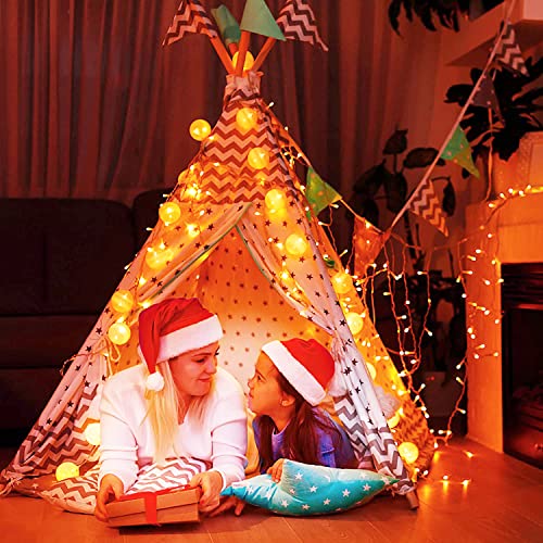 Connectable 100 LED Orange Halloween Lights Indoor with 8 Modes (33 Foot)