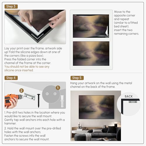 46"x72" Extra Large Framed Wall Art Golden Light River Path Dreamy Impressionist Landscape Illustration for Home Living Room Bedroom Decor