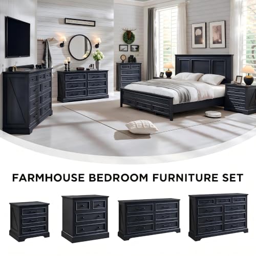 22" Farmhouse 3 Drawer Dresser for Bedroom