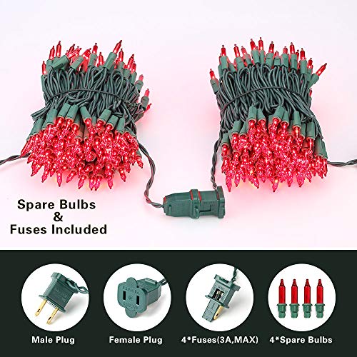 Red Incandescent Christmas Indoor String Lights 300 Count 69.6ft (69.6 Foot)