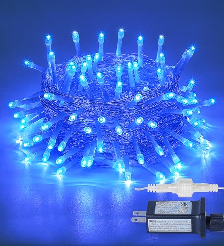 33FT 100 LED Blue Christmas Twinkle String Lights Indoor Outdoor (33 Foot)