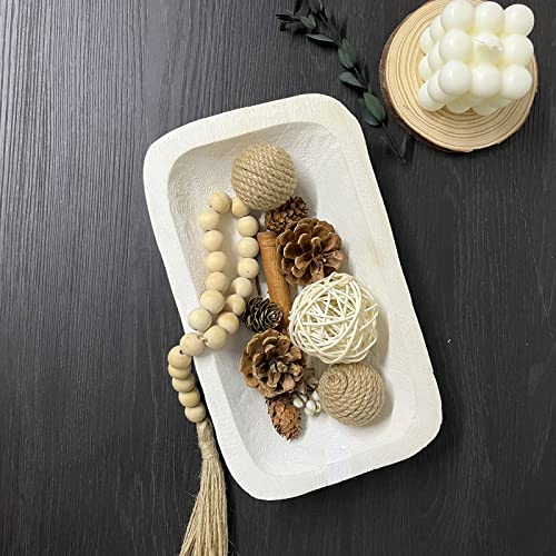 Wooden Dough Bowl Decor