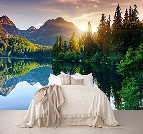 Mountain with Lake Photo Wallpaper Landscape (110 Sq Ft)