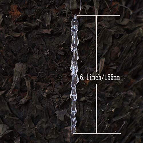 6.1inch Chrismtas Tree icicles 25Pcs Acrylic Icicles Ornament Set for Chrismtas Decoration