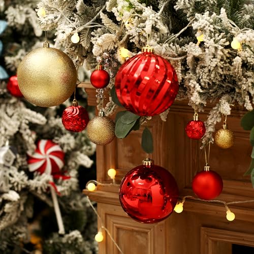 50pcs Shatterproof Christmas Ball Tree Ornaments (50 Count)