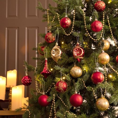 100ct Christmas Tree Decorations Ball Ornaments Set Large (100 Count)
