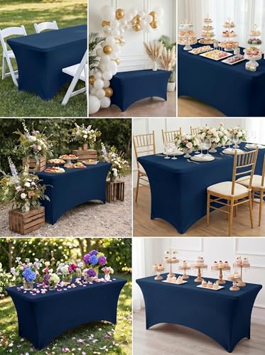 Spandex Table Cloth 2 Pack [6FT (2 Count)