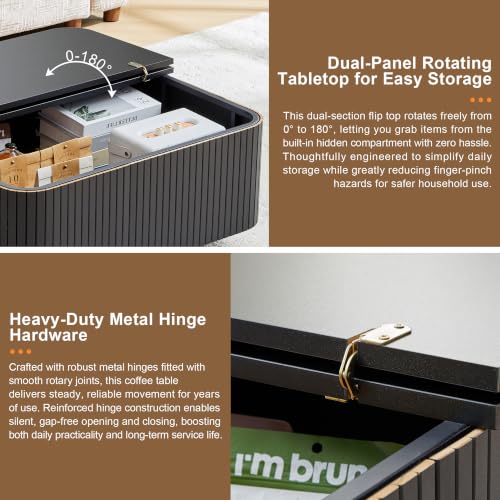31.5" Square Coffee Table with Storage