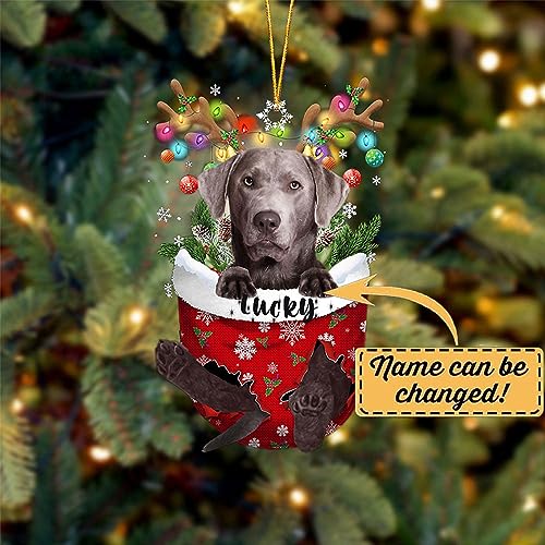 Silver Labrador Dog Christmas Ornament