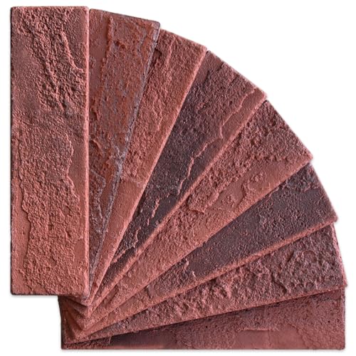 100 Vintage Red Faux Brick Wall Tiles