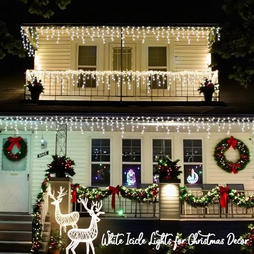 Icicle Lights for Outside (33 Foot)