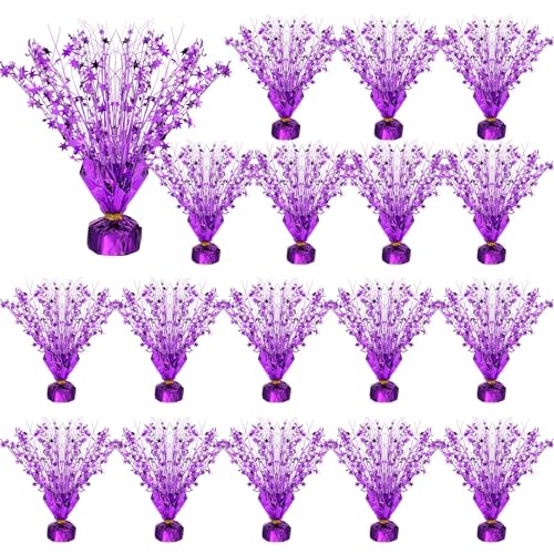 18 Pcs Purple Foil Spray Centerpiece Table Decoration for Halloween