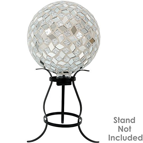 Sunnydaze 10" Mosaic Glass Gazing Ball for Garden