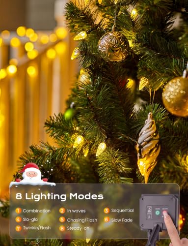 Warm White Solar Operated C6 Strawberry String Lights