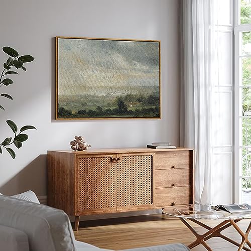 Framed Canvas Wall Art Vintage Decor
