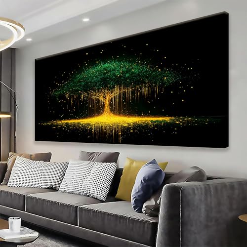 Canvas Art Wall Decor Print Modern Abstract Tree Wall Art For Bedroom Modern Tree Black And Gold Wall Art Home Wall Decorations Landscape Paintings Pictures Artwork Aesthetic 20 X 40 In