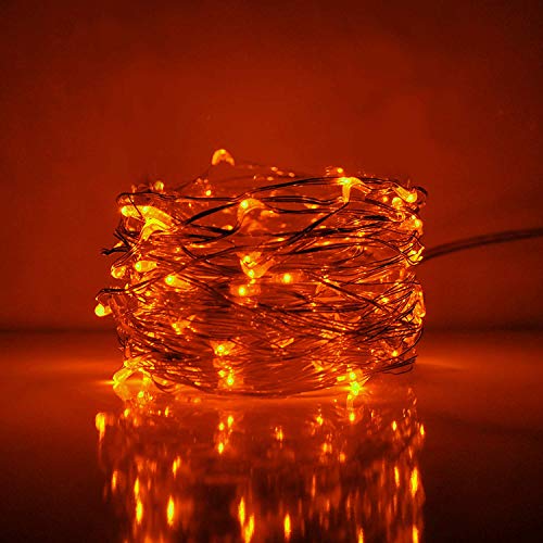 Orange Halloween Fairy String Lights Battery Operated