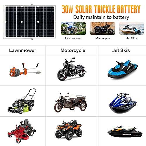 Solar Panel Kit 30W 12V Solar Battery Trickle Charger Maintainer