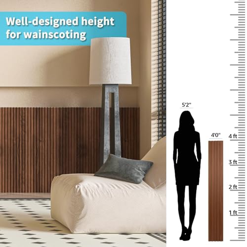 48 x 6 Inch WPC Wood Slat Wall Panels