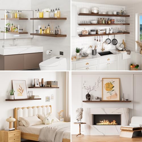 55 Inch Long Floating Shelves for Wall (2 Count)