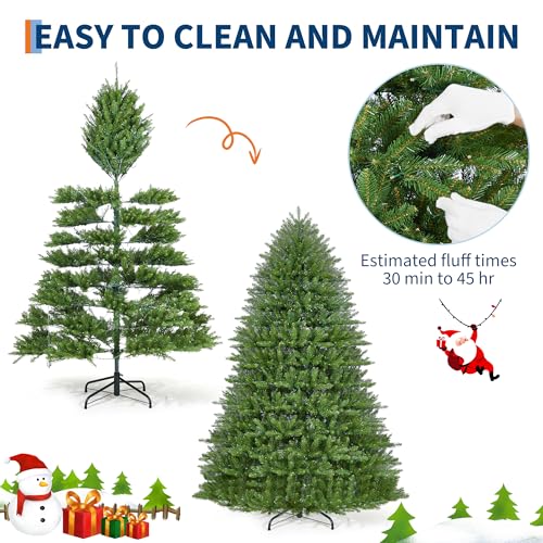 6FT Pre Lit Artificial Christmas Tree with Color Lights