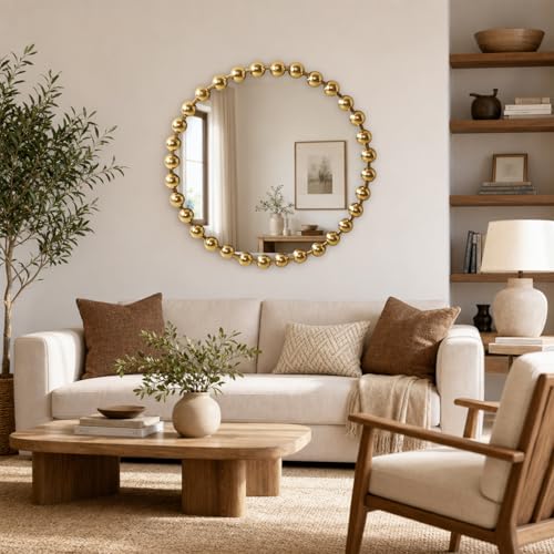 27 inch Gold Round Mirror