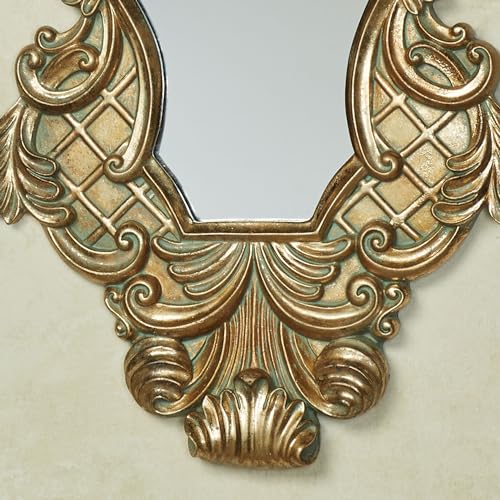 Lattice Scroll Gold Traditional Classic Wall Mirrors (3 Count)
