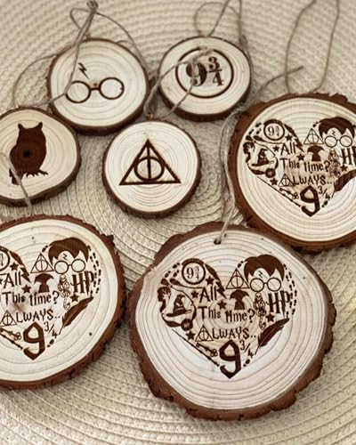 Natural Wood Slices 30 Pcs 3.0 (30 Count)