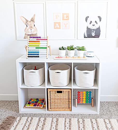 Cotton Rope Baskets for Shelves (3 Count)