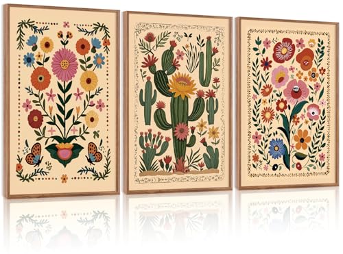 Vintage Flower Wall Art Canvas