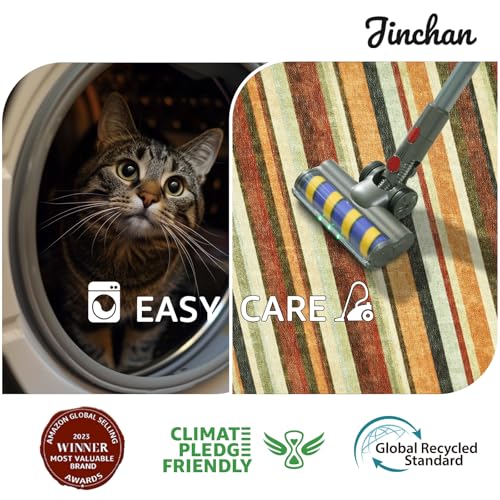 2x3 Striped Rug for Entryway Washable Kitchen Rug (6 Sq Ft)