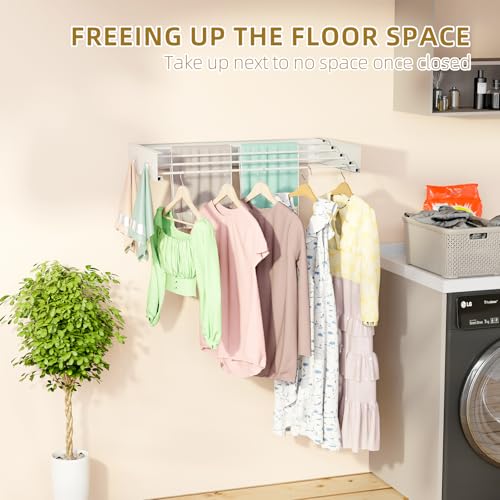 Wall Mounted Clothes Drying Rack 23.6''